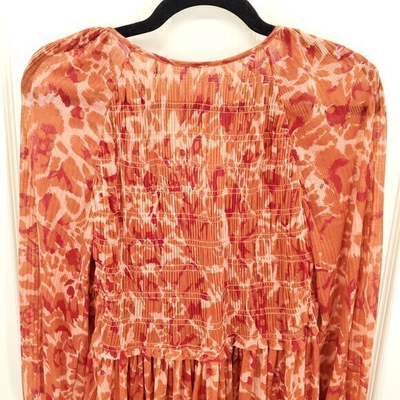 Free People Dark Romantic Tunic S Merlot Combo (Orange/Red) - Picture 10 of 16